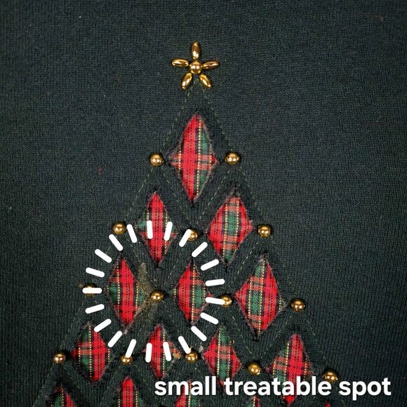 Vintage Pluma Christmas Green Sweater Women’s Size XL Plaid Long Sleeve - Picture 7 of 9